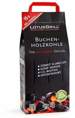 Węgiel drzewny LotusGrill 2,5KG + rozpałka żelowa 200ml Węgiel drzewny LotusGrill 2,5KG + rozpałka żelowa 200ml