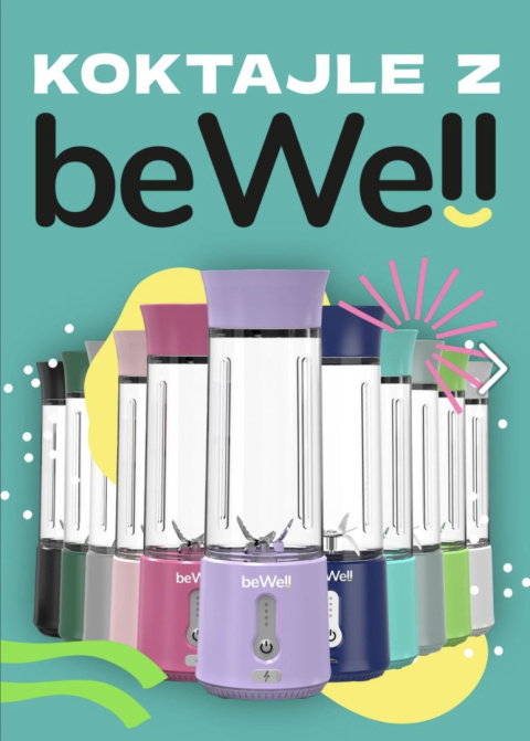 BLENDER KIELICHOWY beWell BEZPRZEWODOWY 500 ML BLENDER KIELICHOWY beWell BEZPRZEWODOWY 500 ML