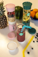 Blender kielichowy beWell Plus bezprzewodowy butelkowa zieleń 500ml