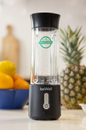 Blender kielichowy beWell Plus bezprzewodowy czarny 500 ml