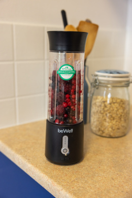 Blender kielichowy beWell Plus bezprzewodowy czarny 500 ml