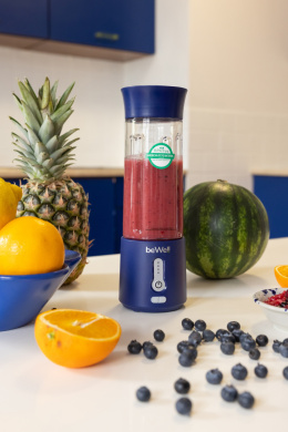 Blender kielichowy beWell Plus bezprzewodowy granatowy 500 ML