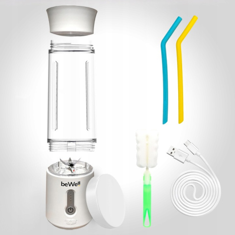 Blender Kielichowy beWell Plus bezprzewodowy Biały 500ml Blender Kielichowy beWell Plus bezprzewodowy Biały 500ml