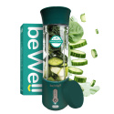 Blender kielichowy beWell Plus bezprzewodowy butelkowa zieleń 500ml