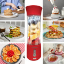 Blender kielichowy beWell Plus bezprzewodowy czerwony 500ml