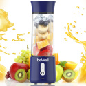 Blender kielichowy beWell Plus bezprzewodowy granatowy 500 ML
