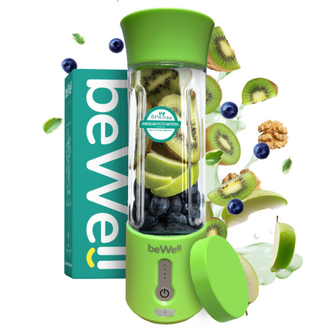 Blender kielichowy beWell Plus bezprzewodowy limonkowa zieleń 500 ML Blender kielichowy beWell Plus bezprzewodowy limonkowa zieleń 500 ML