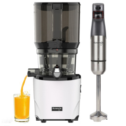 Wyciskarka Kuvings Auto10S wolnoobrotowa do soków biała PREZENT Blender Ręczny Kuvings