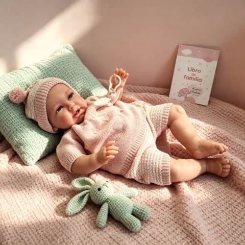 Lalka Bobas Jak Żywy Hiszpańska Reborn Daniela 52cm Akcesoria AJuan 81055