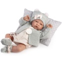 Lalka Hiszpańska Lua Bobas Nacida 40cm Smoczek Poduszka Antonio Juan 33086