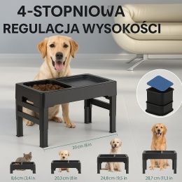 MISKA DLA PSA 2w1 NA STOJAKU PODWÓJNA SPOWALNIAJĄCA NIECHLAPIĄCA REGULOWANA