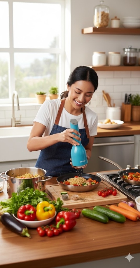 MŁYNEK ELEKTRYCZNY DO PIEPRZU SOLI PRZYPRAW +2 POJEMNIKI FINAMILL USB