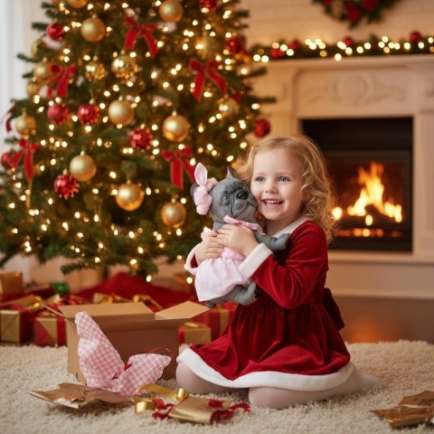Piesek Lily Buldog Francuski pachnący wanilią z pieluszką Asi 0617620