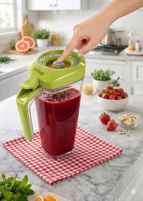 Pojemnik Próżniowy Dzbanek 1L z Pompką na Żywność Sok Zupy Mleko beWell