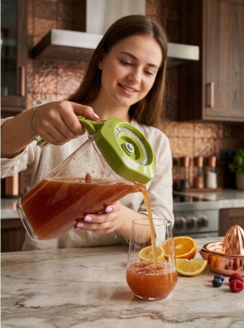 Pojemnik Próżniowy Dzbanek 1L z Pompką na Żywność Sok Zupy Mleko beWell