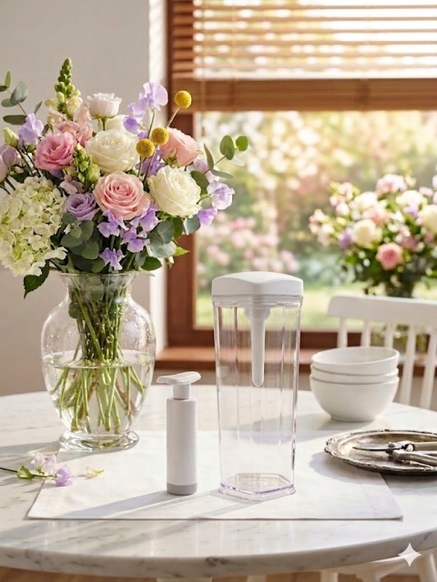 Pojemnik Próżniowy Dzbanek 1L z Pompką na Żywność Sok Zupy Mleko beWell