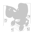 Wózek 3w1_regulowany dla lalek do 44cm Tulipe DeCuevas Toys 80574