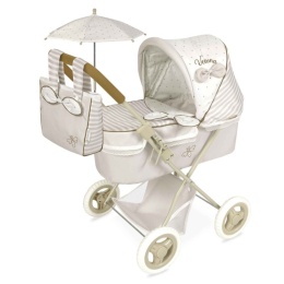 Wózek gondola z parasolką dla lalek do 48cm Verona DeCuevas Toys 85078