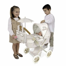 Wózek gondola z parasolką dla lalek do 48cm Verona DeCuevas Toys 85078