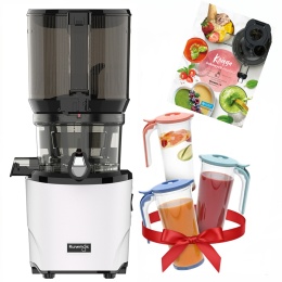 Wyciskarka Kuvings Auto10S wolnoobrotowa do soków biała PREZENT zestaw próżniowy Vita-My