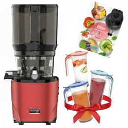 Wyciskarka Kuvings Auto10S wolnoobrotowa do soków czerwona PREZENT zestaw próżnowy Vita-My