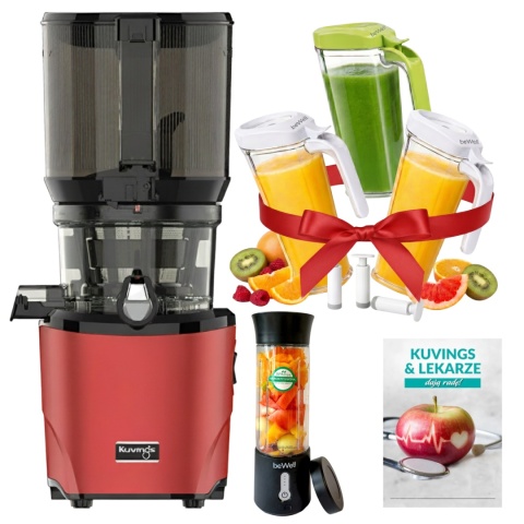 Wyciskarka Kuvings Auto10S wolnoobrotowa do soków czerwona