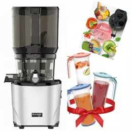 Wyciskarka Kuvings Auto10S wolnoobrotowa do soków srebrna PREZENT zestaw próżniowy Vita-My