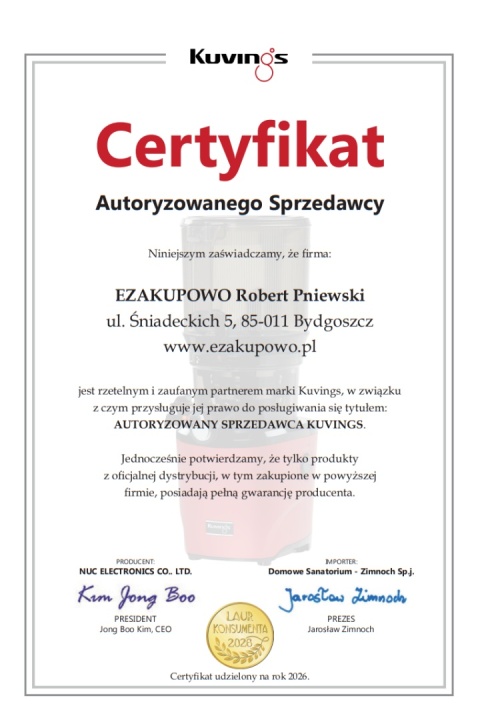 Wyciskarka Kuvings Evo820 PLUS Złota